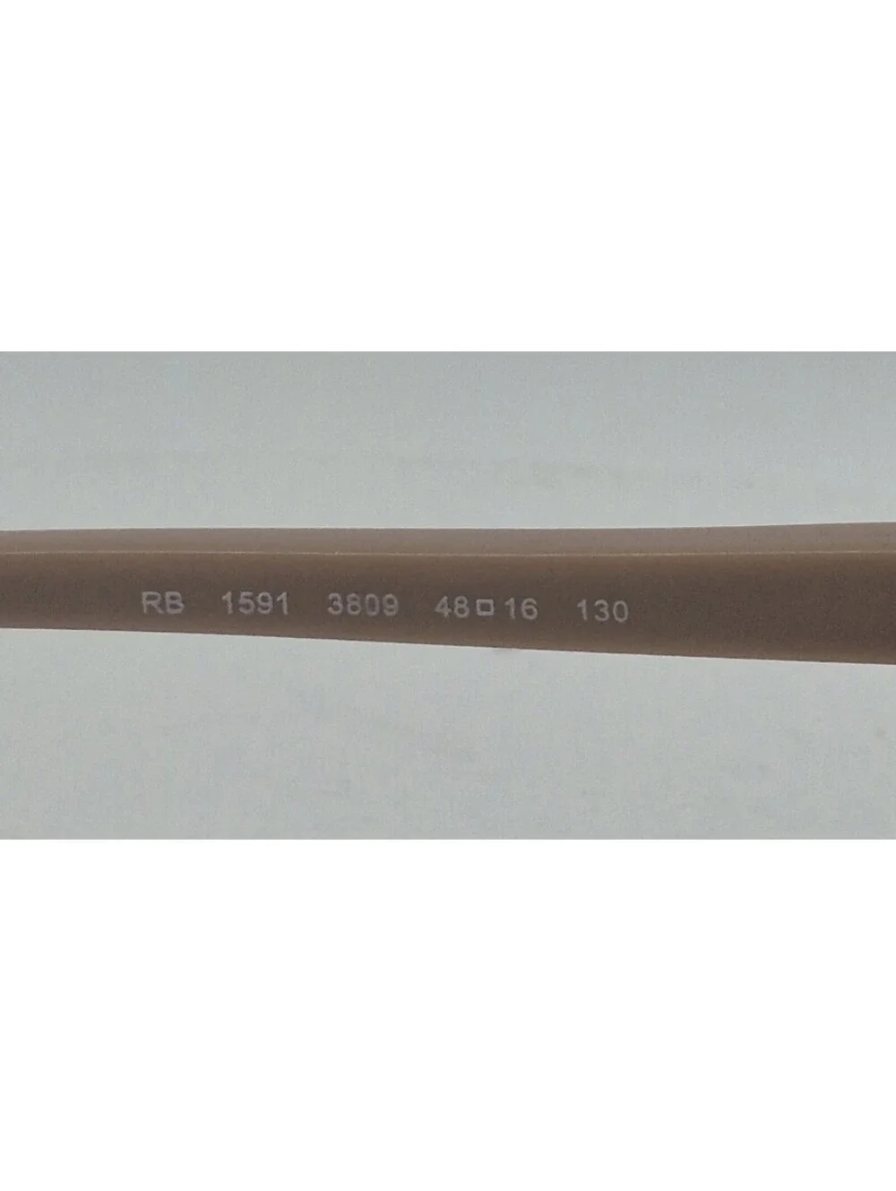 Ray-Ban RB1591 3809 Square Eyeglasses Brown Peach Clear Frames 48-16-130